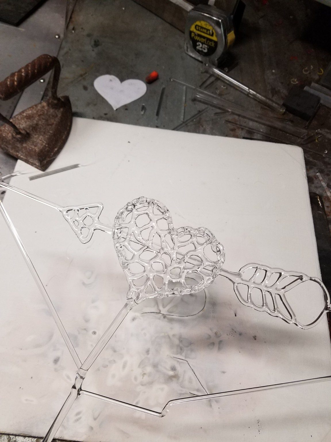 Network glass being made by Jose Valdes